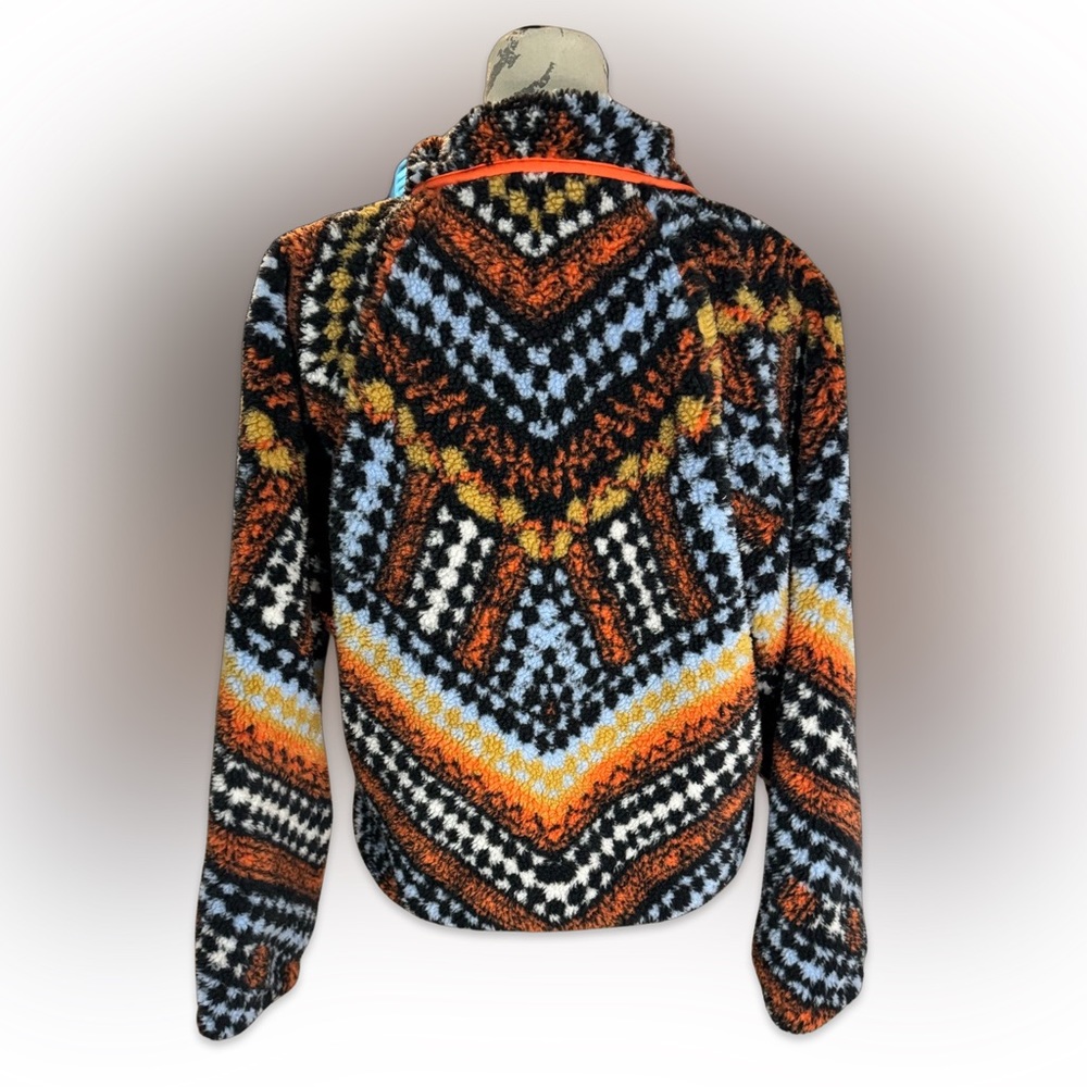 Women's Multicolor Patterned Jacket - Picture 3 of 7